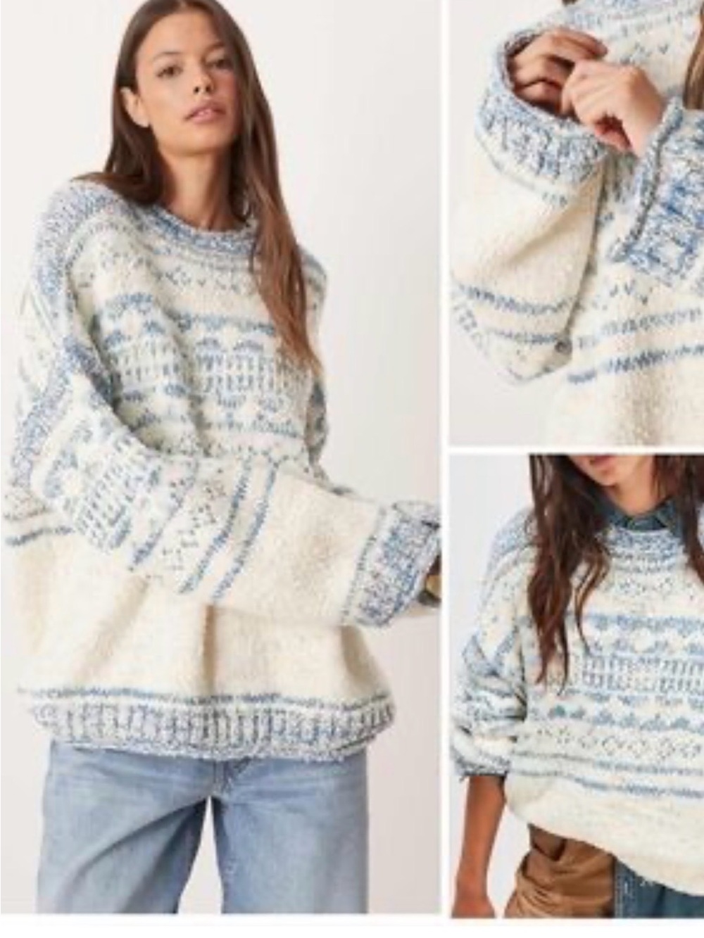 FREE PEOPLE Dani Pattern Sweater size medium